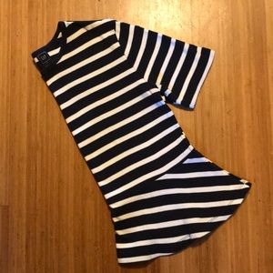 GAP stripe peplum tee.